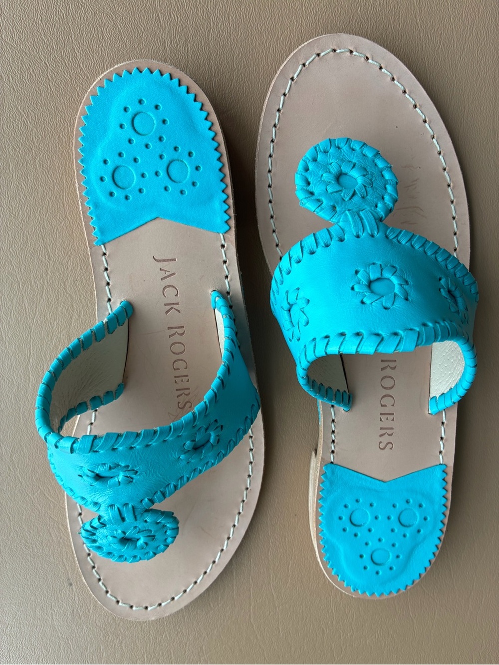 Jack Rogers “Jack” Leather Thong Sandals - Picture 4 of 8